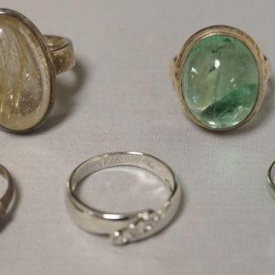 1261	ASSORTMENT OF STERLING SILVER RINGS
