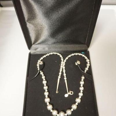 1237	STERLING SILVER SOUTHWESTERN NECKLACE, 23 IN LONG, 1.1 TOZ
