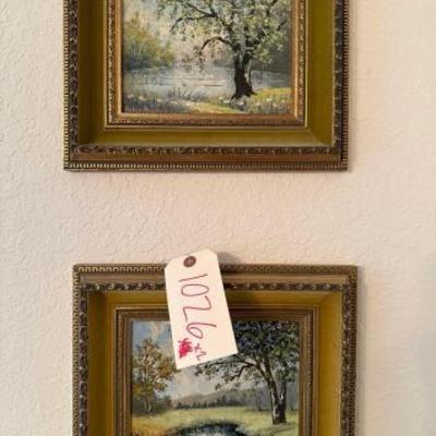 #1026 â€¢ 2 Framed Oil Paintings by Helen K. Meyers
