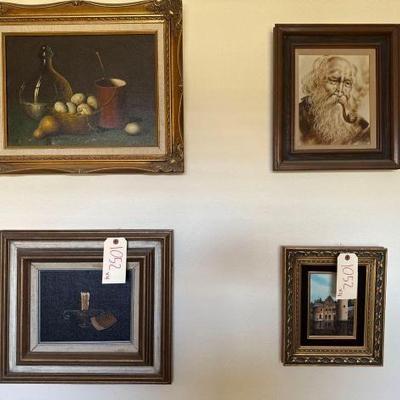#1052 â€¢ 4 Framed Paintings
