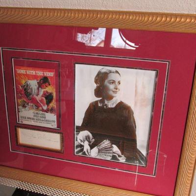 Olivia DeHaviland autograph & photo