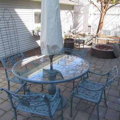 Cast aluminum verdi finish patio furniture