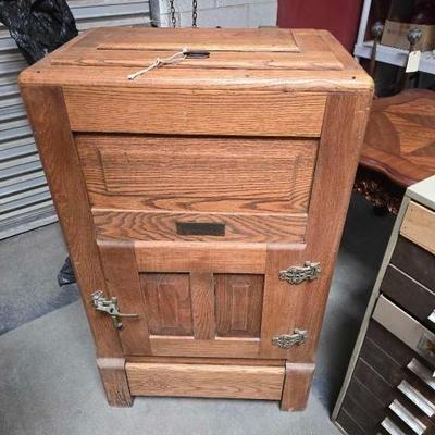 #2106 â€¢ Antique Chautauqua Refrigerator
