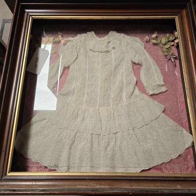 #2184 â€¢ Childrens White Dress in Showbox Frame

