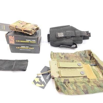 #1714 â€¢ Magazine Pouches, Mesh Dump Pouch & Pistol Holster
