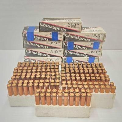 #1400 â€¢ 180 Rounds of China Sports .308win Ammo
