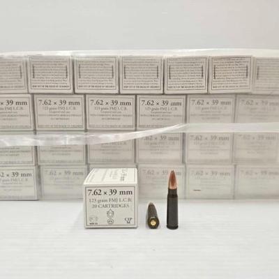 #1518 â€¢ (1,120) Rounds 7.62 Ã— 39mm Ammo
