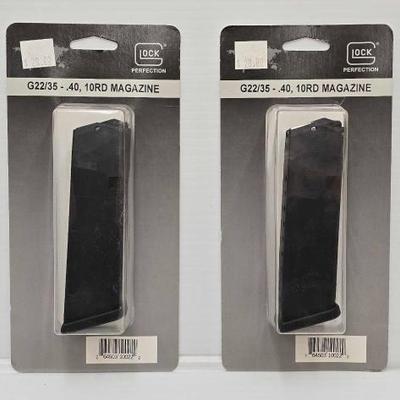 #1602 â€¢ (2) Lock Perfection G22/35-.40, 10rd Magazines
