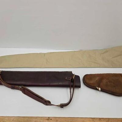 #1922 â€¢ (3) Gun Cases & Rifle Scabbard
