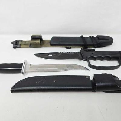 #1808 â€¢ (2) Knives with Sheaths

