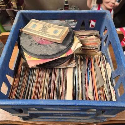 #2146 â€¢ 45's Vinyl Records and Play Money
