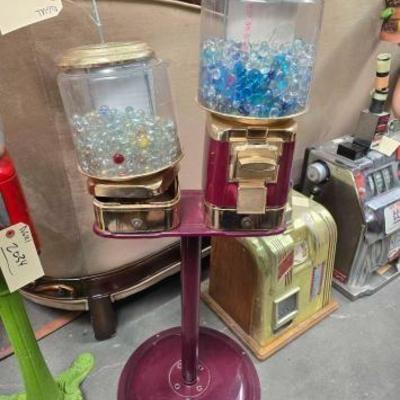 #2036 â€¢ Vintage Dual Gumball Machine
