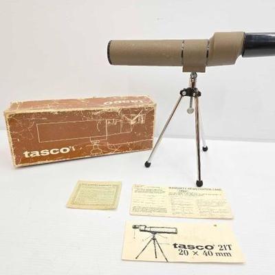 #1732 â€¢ Tasco 20x40mm Tripod Scope
