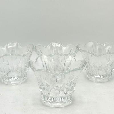 (4) Vintage Glass Tulip Votive Holders
