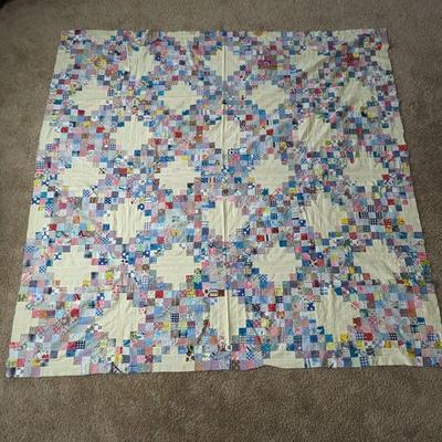 Large Unfinished Homemade Quilt 75" x 76"