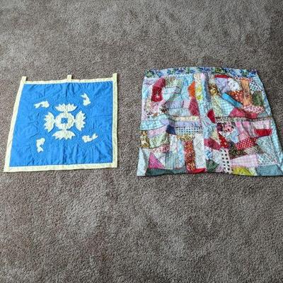 Two Handmade Quilted Wall Hangings