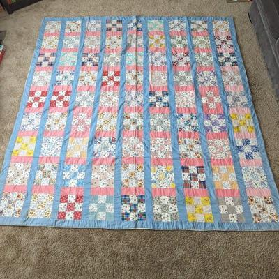 Handmade Large Quilt 92" x 94"