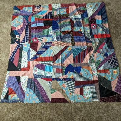 Unfinished Homemade Quilt 72" x 72"