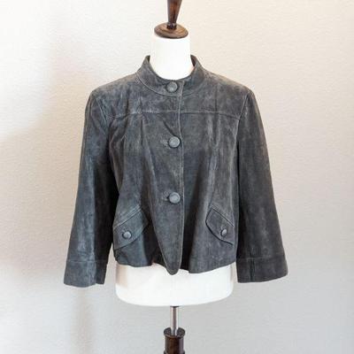 Sonoma Women's Size Medium Gray Suede Jacket