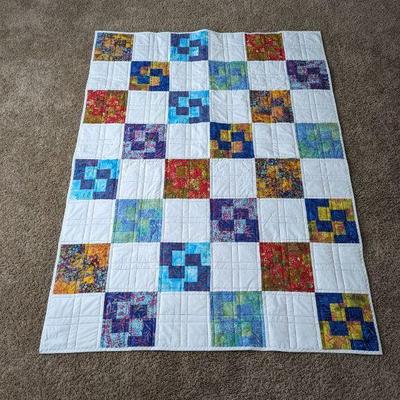 Handmade Small Quilt 62" x 48"