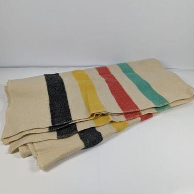 Vintage Striped Wool Blanket