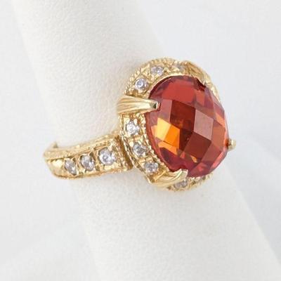 14K Yellow Gold & CZ Ring