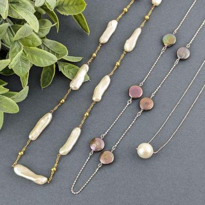 Three Honora Sterling Silver and Pearl Necklaces