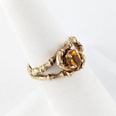 14K Yellow Gold & Citrine (?) Ring