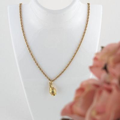18K Yellow Gold Chianti Wine Bottle Pendant Necklace