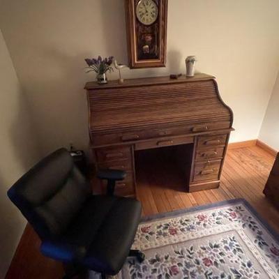 Antique Oak Roll Top Desk