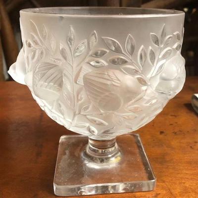 Lalique "Elisabeth" Vase "Bird in a Bush"