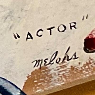 Signature on abstract painting