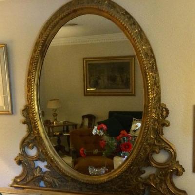 Large oval mirror 5â€™ tall