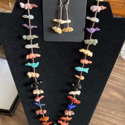 Peter & Dinah Gasper Zuni fetish necklace