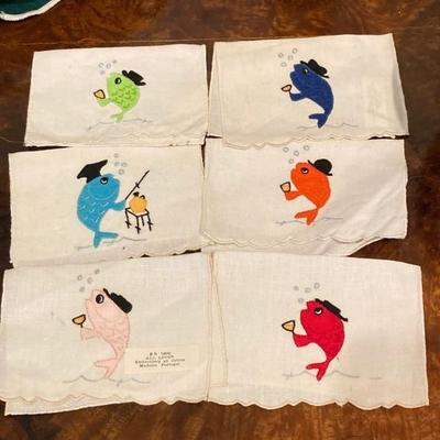Portuguese hand embroidered napkins 