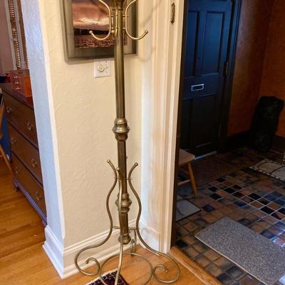 Vintage brass coat stand