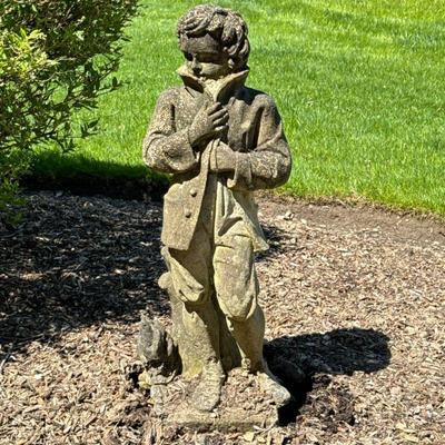 CLASSICAL FIGURE CEMENT LAWN ORNAMENT | Garden sculpture - h. 30 in


