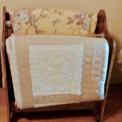 Quilt rack & quilts