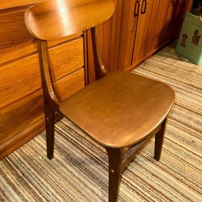 MCM CHAIR w/ matching padded seat