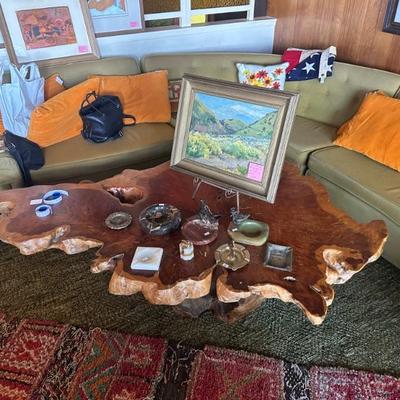 Huge burl wood table, must see to appreciate