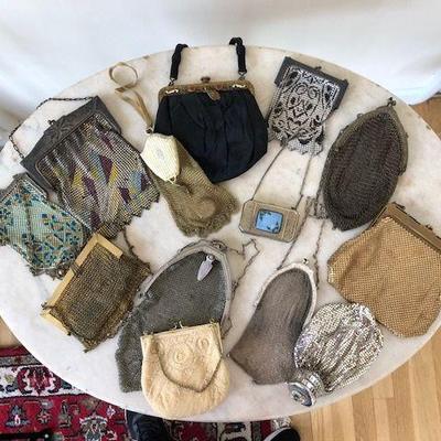 Antique Art Nouveau Purses, Beaded, Sterling Silver And More