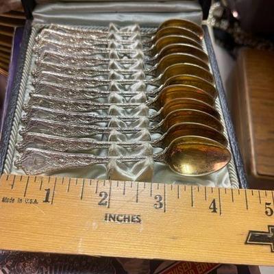 Tiffany Spoons with Gold Wash