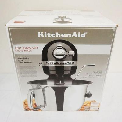 1274	KITCHEN AID 6 QT BOWL-LIFT STAND MIXER, ONYX BLACK, USED
