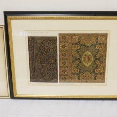 1122	GROUP OF FRAMED ARTWORK, 2 FRAMED ARTIST SIGNED PRINTS, ALICE H MURPHY *MAMA'S HAT* & TIEMEO ITALIAN BOOKPLATE, LARGEST...