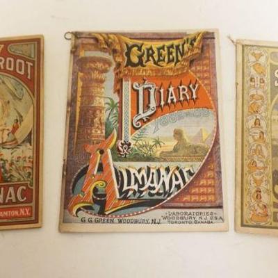 1106	3 ANTIQUE ALMANACS, SWAMP ROOT & GREENS DIARY
