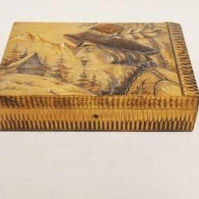 1111	3 CARVED JEWELRY & HANKERCHIEF BOXES, LARGEST APPROXIMATELY 7 IN X 11 IN X 3 IN
