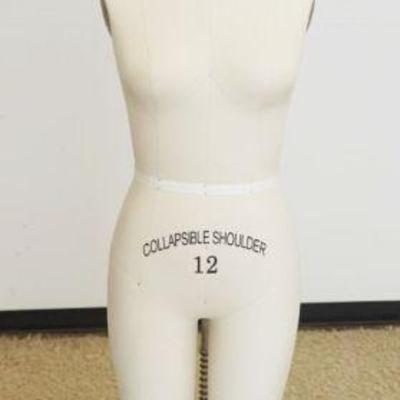 1250	VINTAGE DRESS FORM ON STAND #12, APPROXIMATELY 77 IN H
