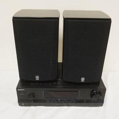 1281	YAMAHA BOOKSHELF SPEAKERS NS-333 & SONY STR DH100 STEREO RECEIVER
