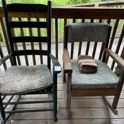 2 rocking chairs
