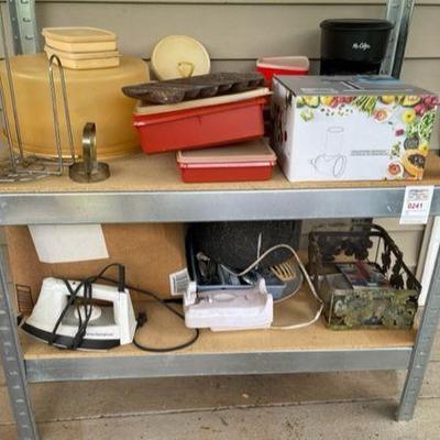 misc.  tupperware, iron, 